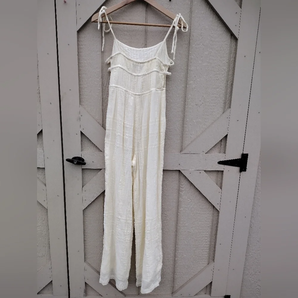 Urban Outfitters UO Courtney Tie Shoulder Jumpsuit Size Small